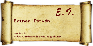 Ertner István névjegykártya